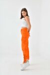 Kargo Cepli Paça Bağlamalı Pantolon Oranj