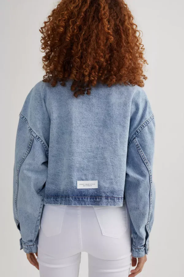 Denim Bomber Ceket - Görsel 6